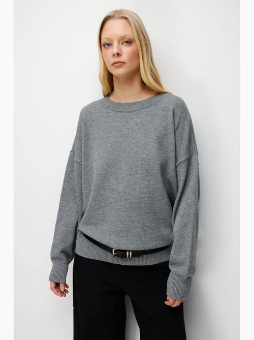 Oversized geribde gebreide trui mixray - Kiabi Oversized geribde gebreide trui mixray - Kiabi