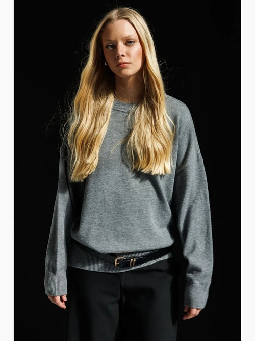 Oversized geribde gebreide trui mixray - Kiabi Oversized geribde gebreide trui mixray - Kiabi