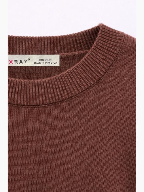Oversized geribde gebreide trui mixray - Kiabi Oversized geribde gebreide trui mixray - Kiabi