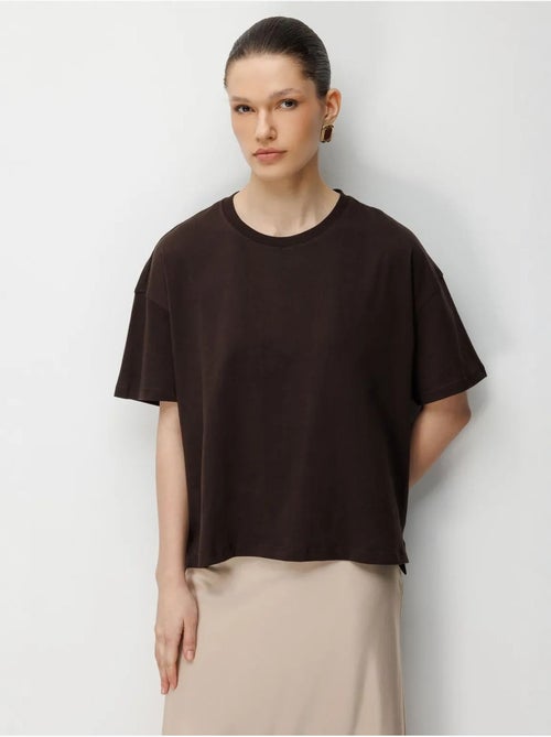 Oversized geribde t-shirtset met ronde hals (tweedelig) mixray - Kiabi