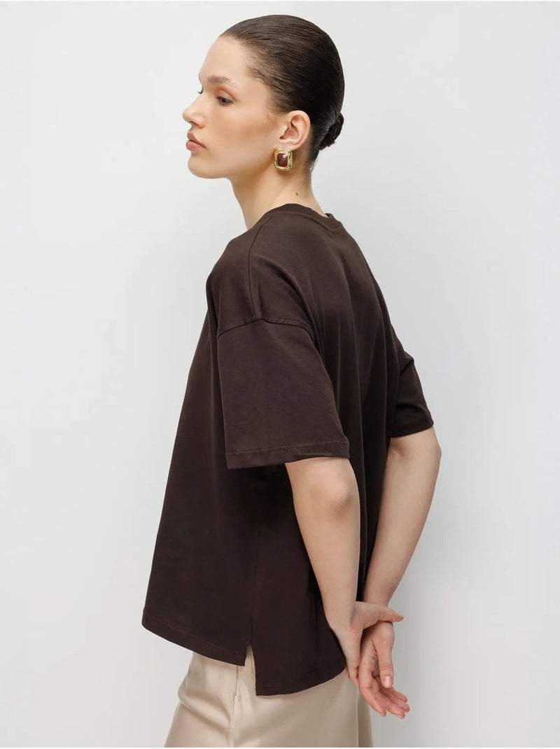 Oversized geribde t-shirtset met ronde hals (tweedelig) mixray Zwart - Kiabi