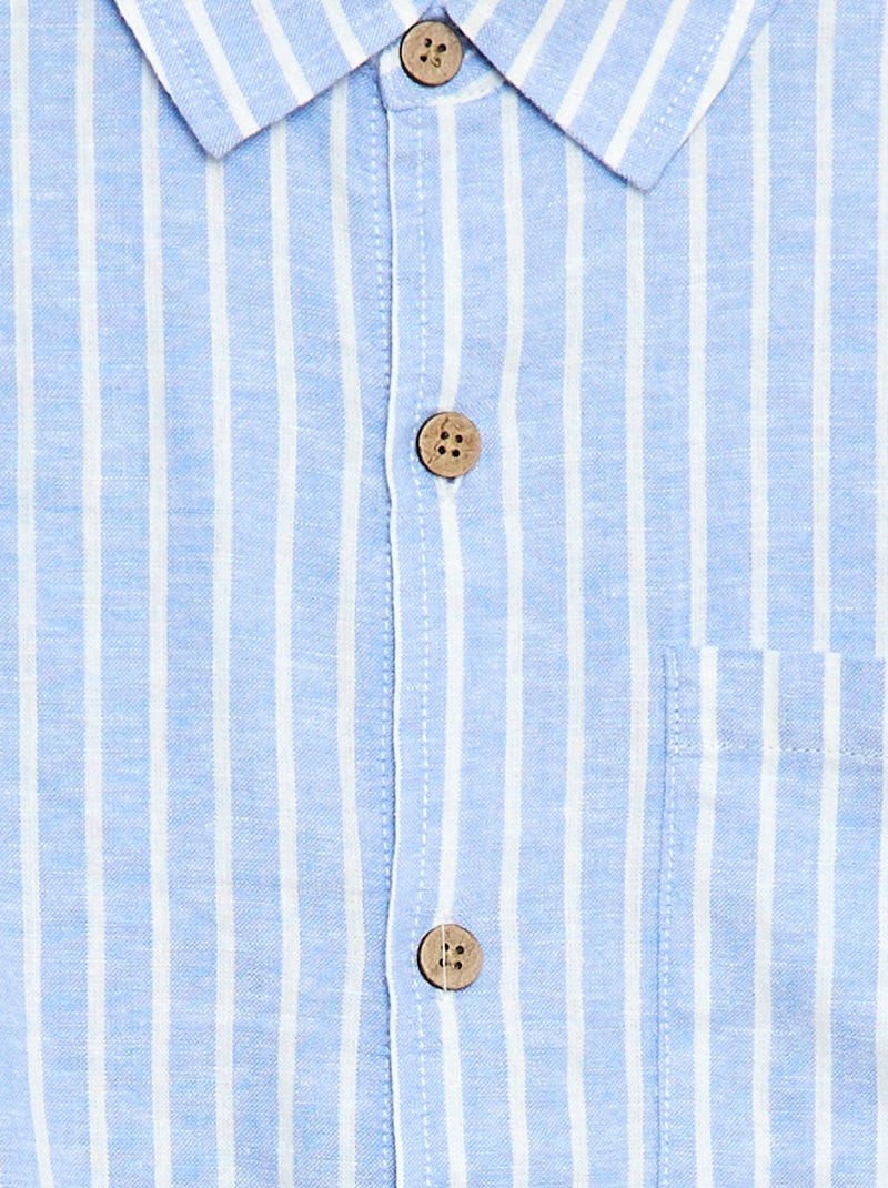 Oversized gestreept hemd Blauw - Kiabi