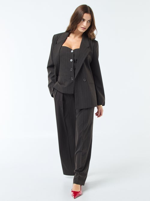 Oversized gestreepte blazer met knoopsluiting - Kiabi