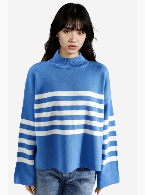 Oversized gestreepte coltrui my fashion - Kiabi