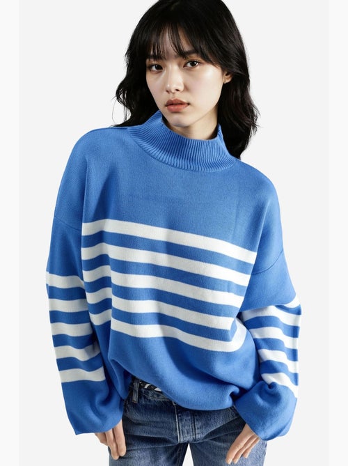 Oversized gestreepte coltrui my fashion - Kiabi