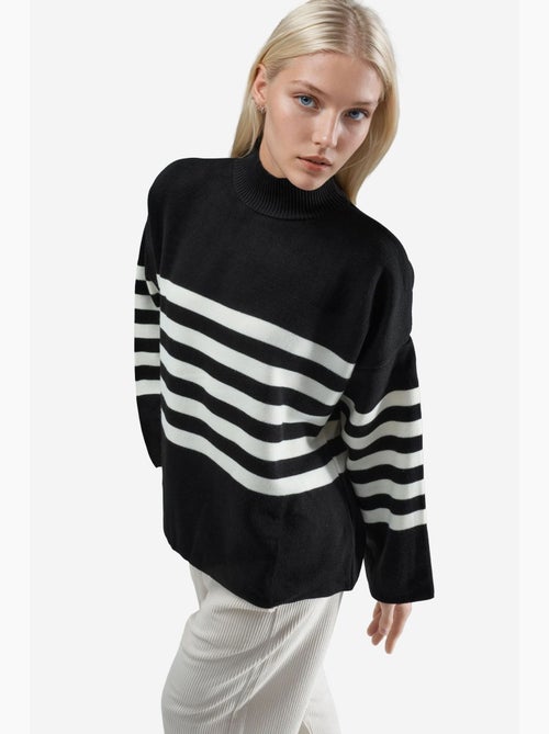 Oversized gestreepte coltrui my fashion - Kiabi
