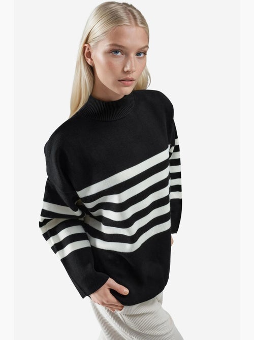 Oversized gestreepte coltrui my fashion - Kiabi