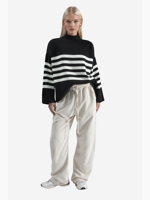 Oversized gestreepte coltrui my fashion - Kiabi