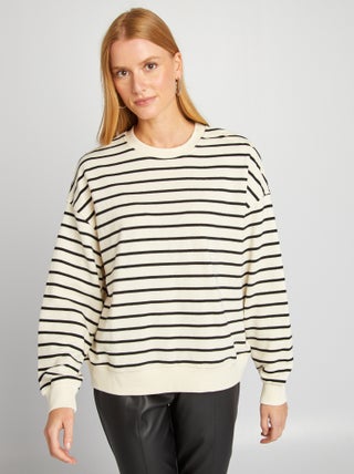 Oversized gestreepte sweater