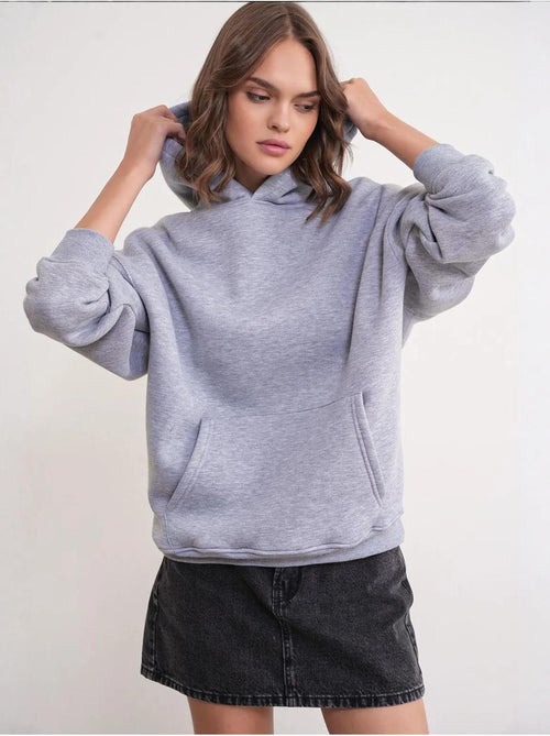 Oversized hoodie met capuchon en zak mixray - Kiabi Oversized hoodie met capuchon en zak mixray - Kiabi