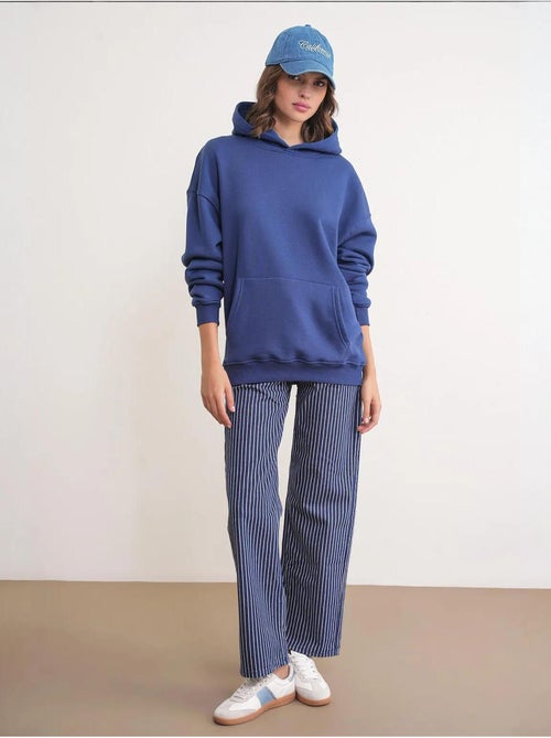 Oversized hoodie met capuchon en zak mixray - Kiabi Oversized hoodie met capuchon en zak mixray - Kiabi