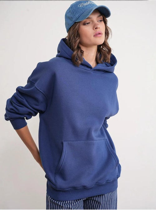 Oversized hoodie met capuchon en zak mixray - Kiabi Oversized hoodie met capuchon en zak mixray - Kiabi