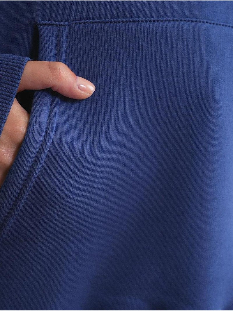 Oversized hoodie met capuchon en zak mixray Marineblauw - Kiabi