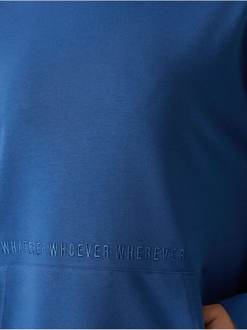 Oversized hoodie met print tommy Blauw - Kiabi