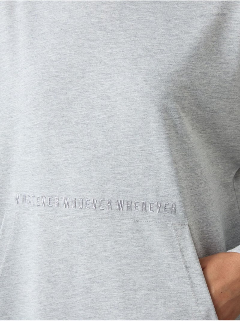 Oversized hoodie met print tommy Lichtgrijs - Kiabi