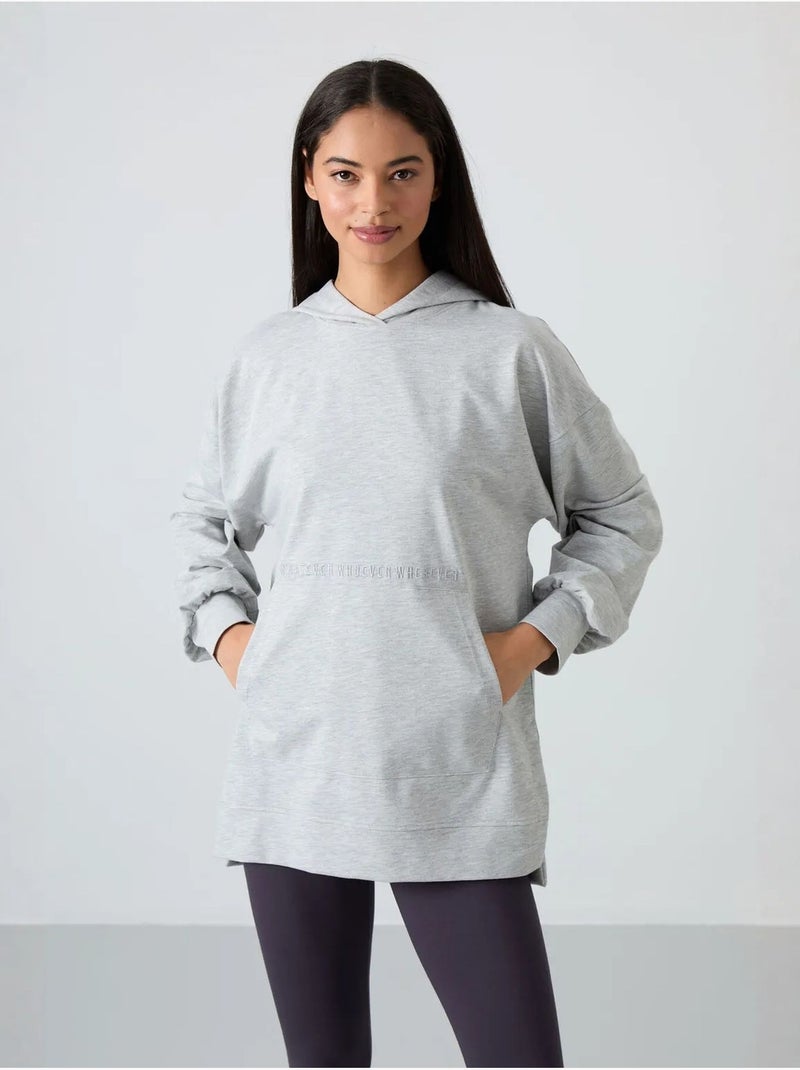 Oversized hoodie met print tommy Lichtgrijs - Kiabi