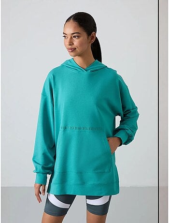 Oversized hoodie met print tommy