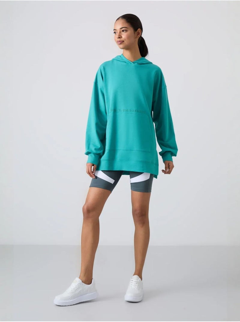 Oversized hoodie met print tommy Muntgroen - Kiabi