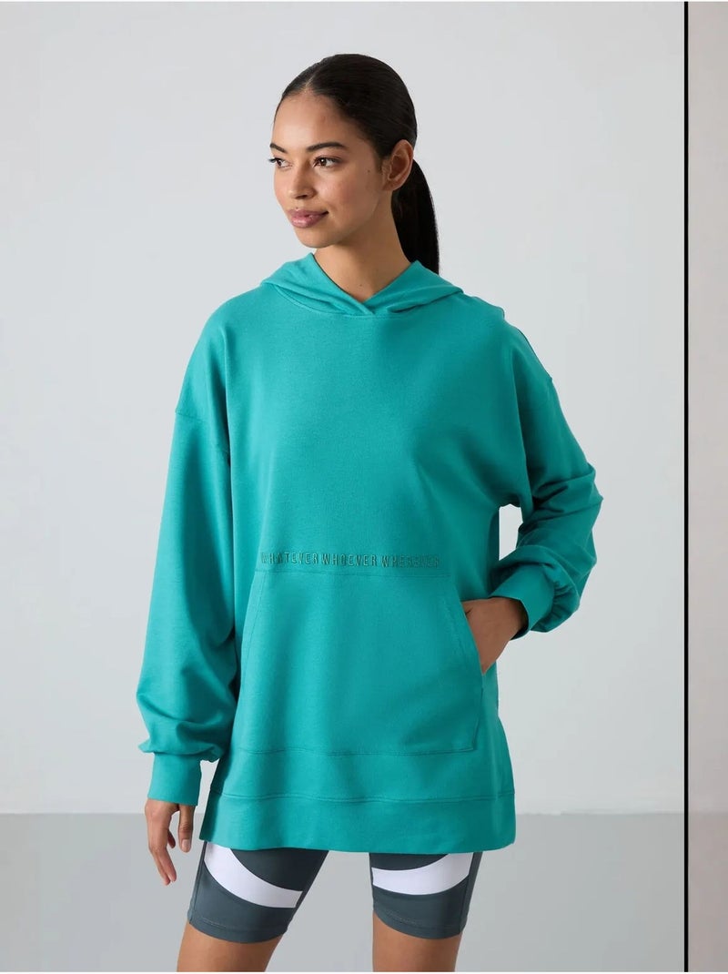 Oversized hoodie met print tommy Muntgroen - Kiabi