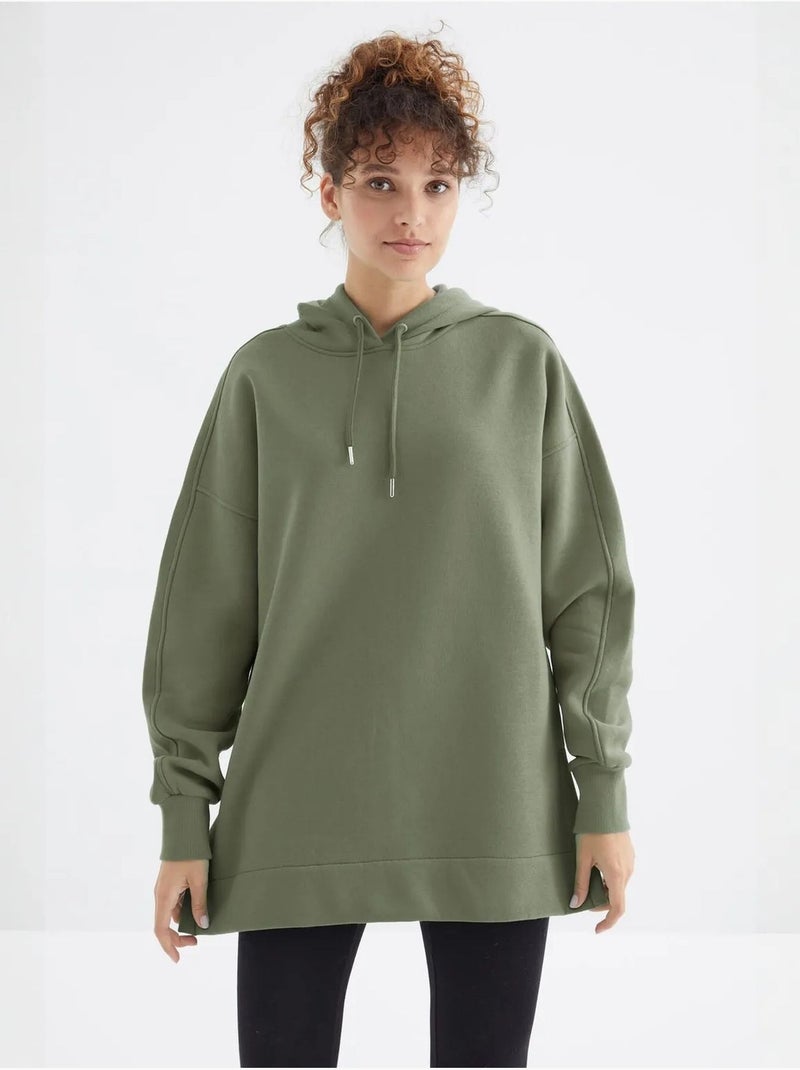 Oversized hoodie met zak tommy Kaki - Kiabi