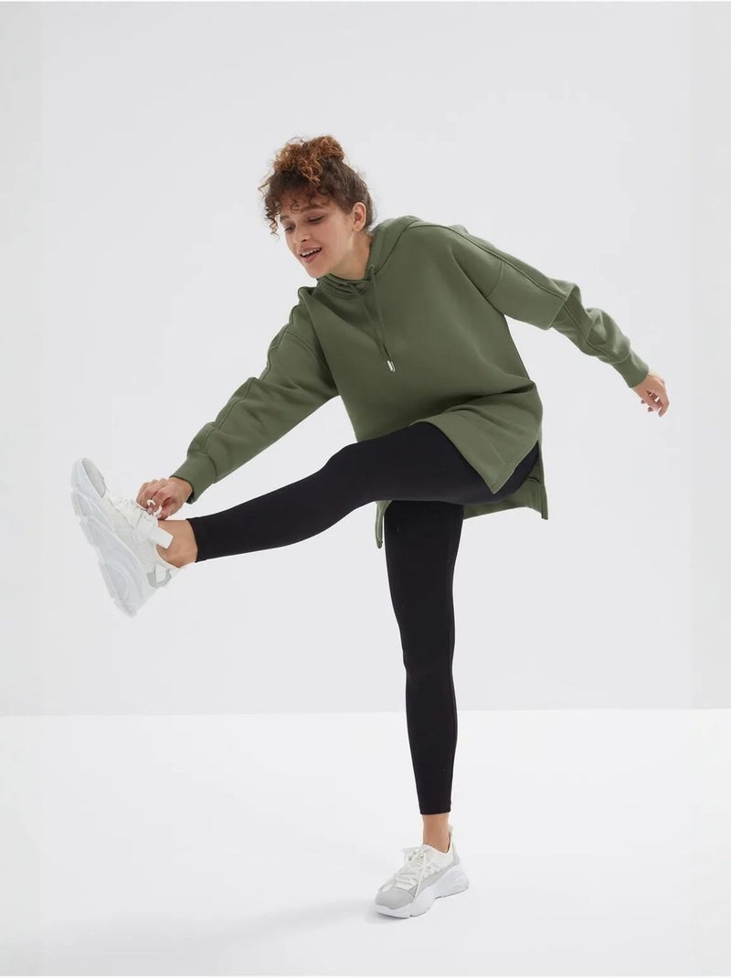 Oversized hoodie met zak tommy Kaki - Kiabi