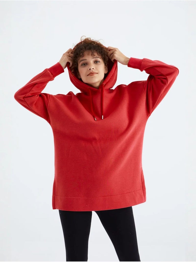 Oversized hoodie met zak tommy Rood - Kiabi