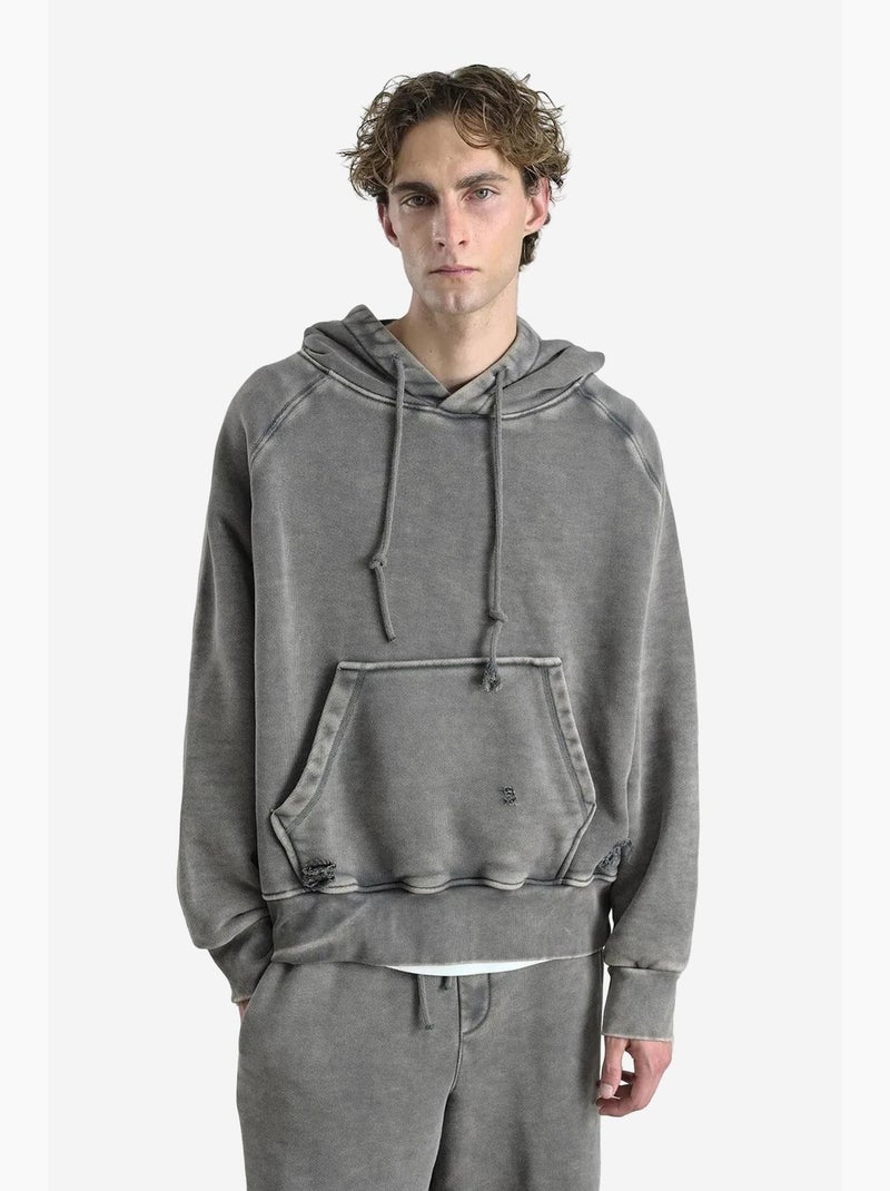 Oversized hoodie-sweatshirt met zak giesto Kaki - Kiabi