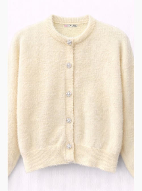 Oversized jacquard vest met knopen mixray - Kiabi