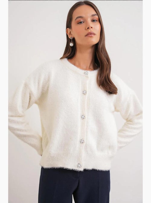 Oversized jacquard vest met knopen mixray - Kiabi Oversized jacquard vest met knopen mixray - Kiabi