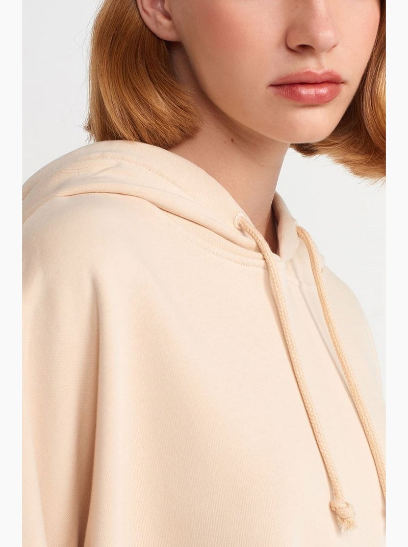 Oversized katoenen hoodie dilvin Klei-beige - Kiabi