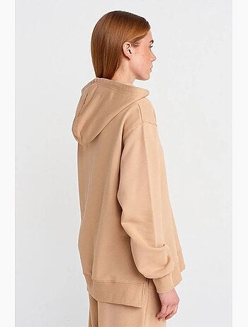 Oversized katoenen hoodie met rits dilvin
