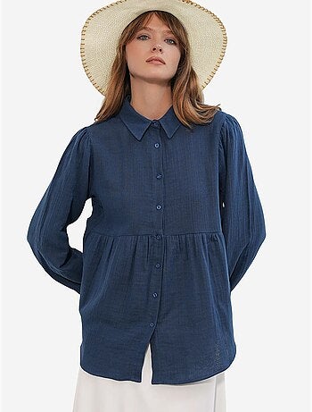 Oversized katoenen overhemd met lange mouwen bdart