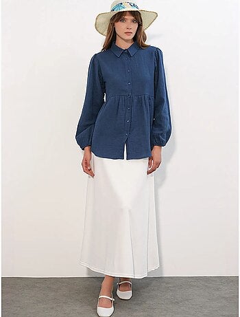 Oversized katoenen overhemd met lange mouwen bdart