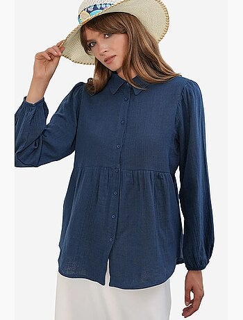 Oversized katoenen overhemd met lange mouwen bdart