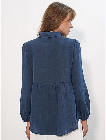 Oversized katoenen overhemd met lange mouwen bdart