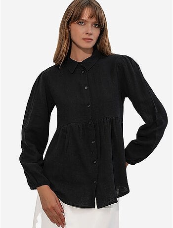 Oversized katoenen overhemd met lange mouwen bdart