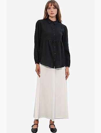 Oversized katoenen overhemd met lange mouwen bdart