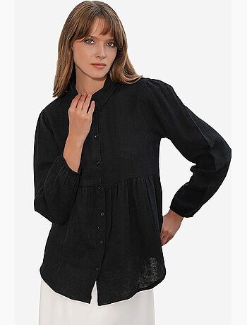 Oversized katoenen overhemd met lange mouwen bdart