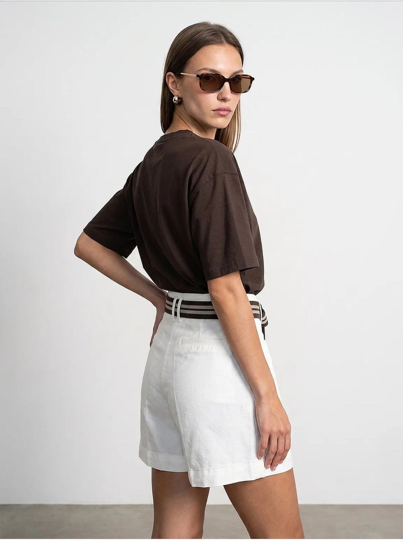 Oversized katoenen t-shirt met ronde hals dilvin Bruin - Kiabi