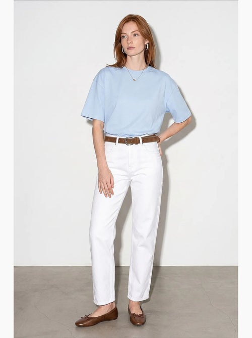 Oversized katoenen t-shirt met ronde hals dilvin - Kiabi