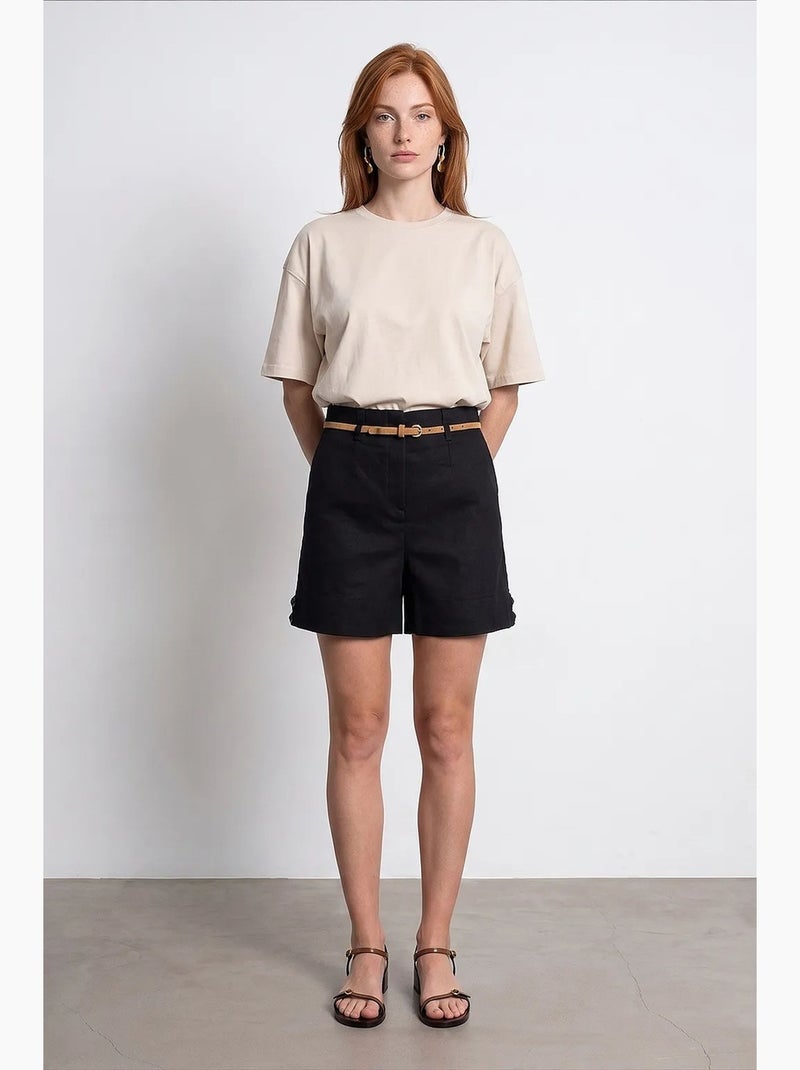 Oversized katoenen t-shirt met ronde hals dilvin Klei-beige - Kiabi