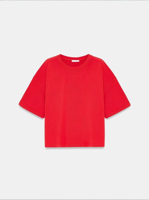 Oversized katoenen t-shirt met ronde hals dilvin - Kiabi