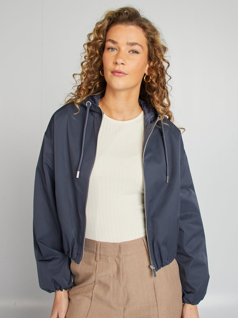 Oversized, kort jack BLAUW - Kiabi