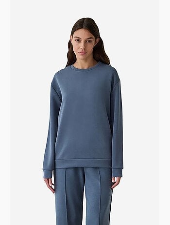 Oversized korte modal sweatshirt met ronde hals penti