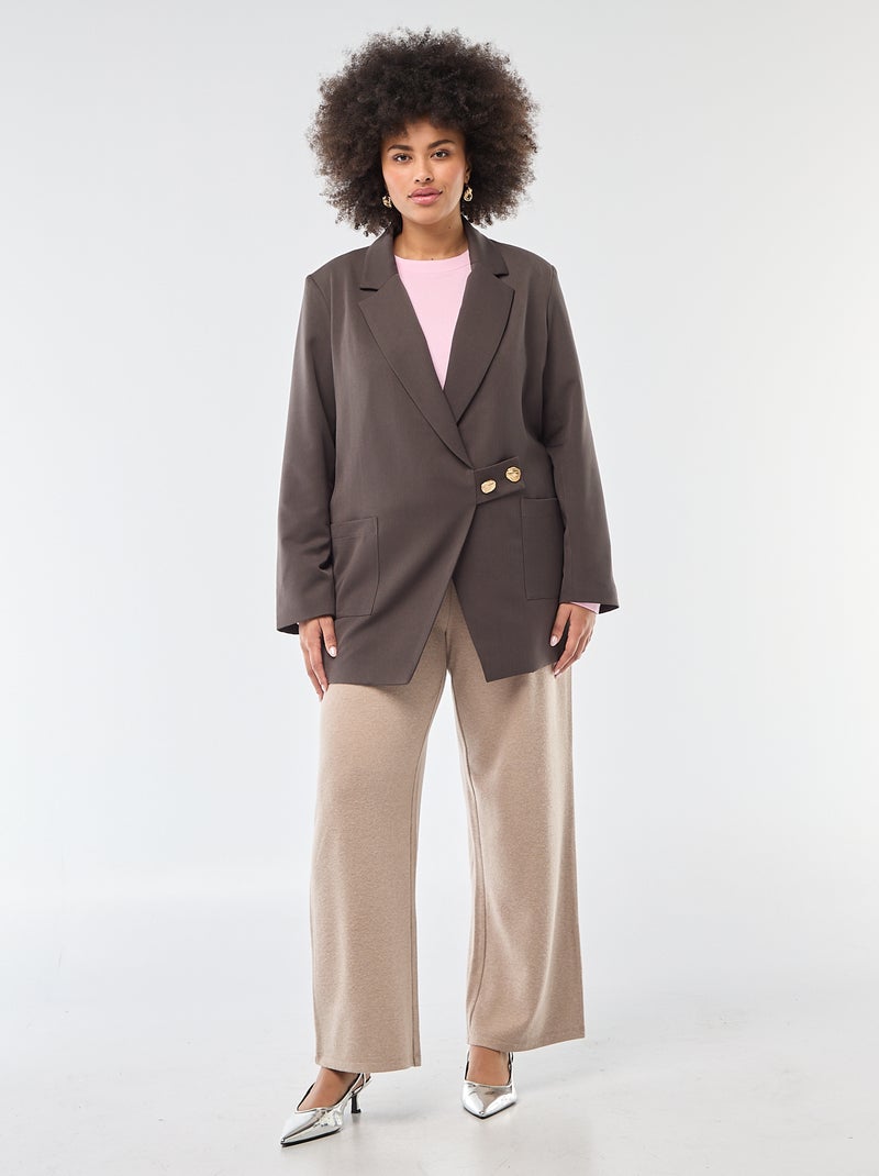 Oversized lang jasje Groen - Kiabi