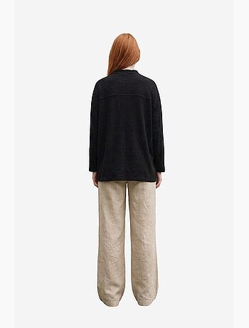 Oversized lang overhemd van linnenmix met lange mouwen my fashion