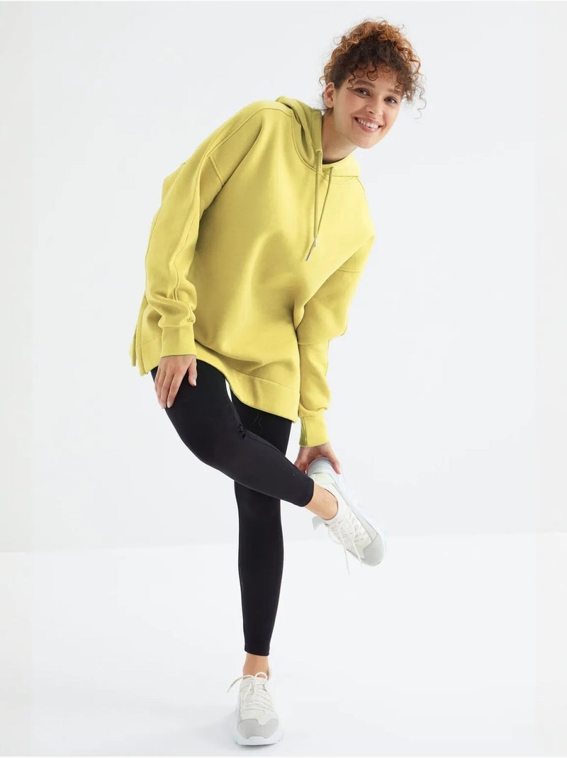 Oversized lange hoodie met capuchon tommy Citroengeel - Kiabi