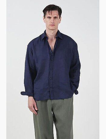 Oversized overhemd met knoopsluiting en kraag giesto