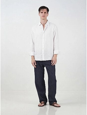 Oversized overhemd met knoopsluiting en kraag giesto