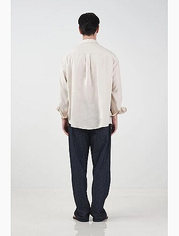 Oversized overhemd met lange mouwen en knoopsluiting giesto